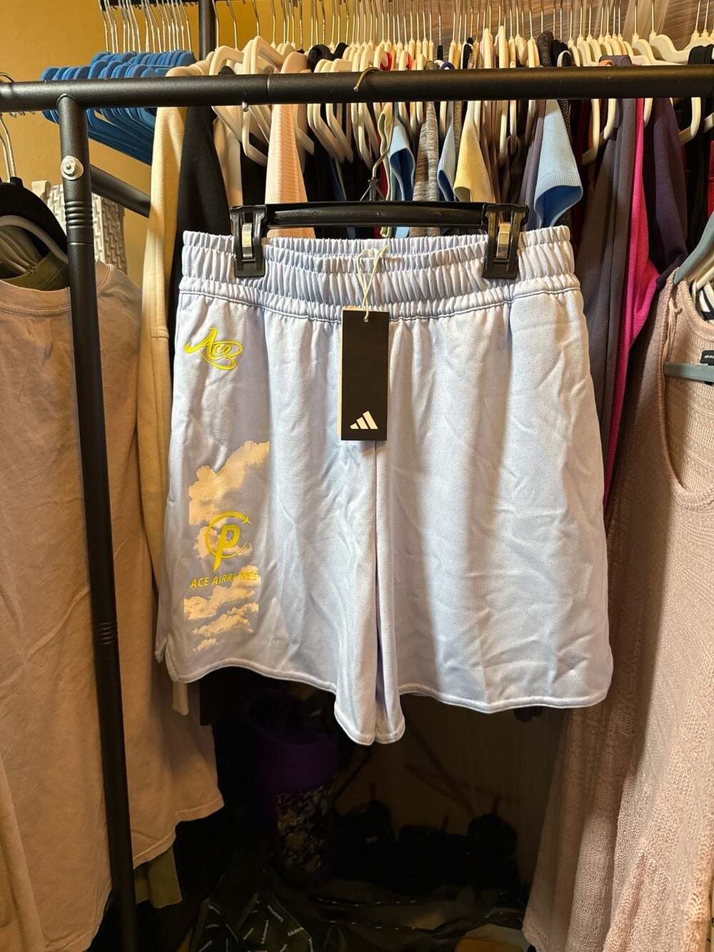 adidas Candace Parker Ace Collection Women's Mesh Basketball Shorts - Blue Dawn